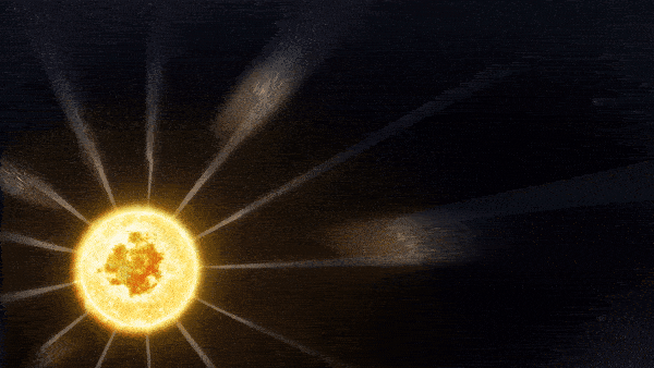Parker indicated that the solar magnetic field embedded in the solar wind flips in the direction. These reversals — dubbed "switchbacks" — last anywhere from a few seconds to several minutes as they flow over Parker Solar Probe. During a switchback, the magnetic field whips back on itself until it is pointed almost directly back at the Sun. Credit: NASA Goddard/CIL/Adriana Manrique Gutierrez