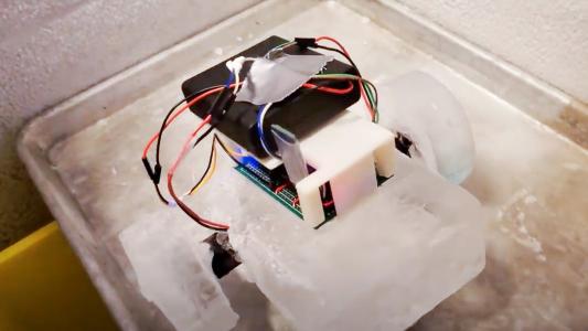 robot made of ice