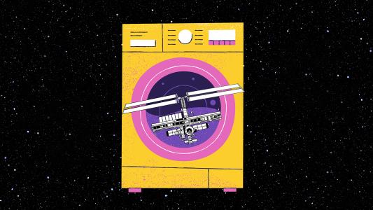 washing machine for space
