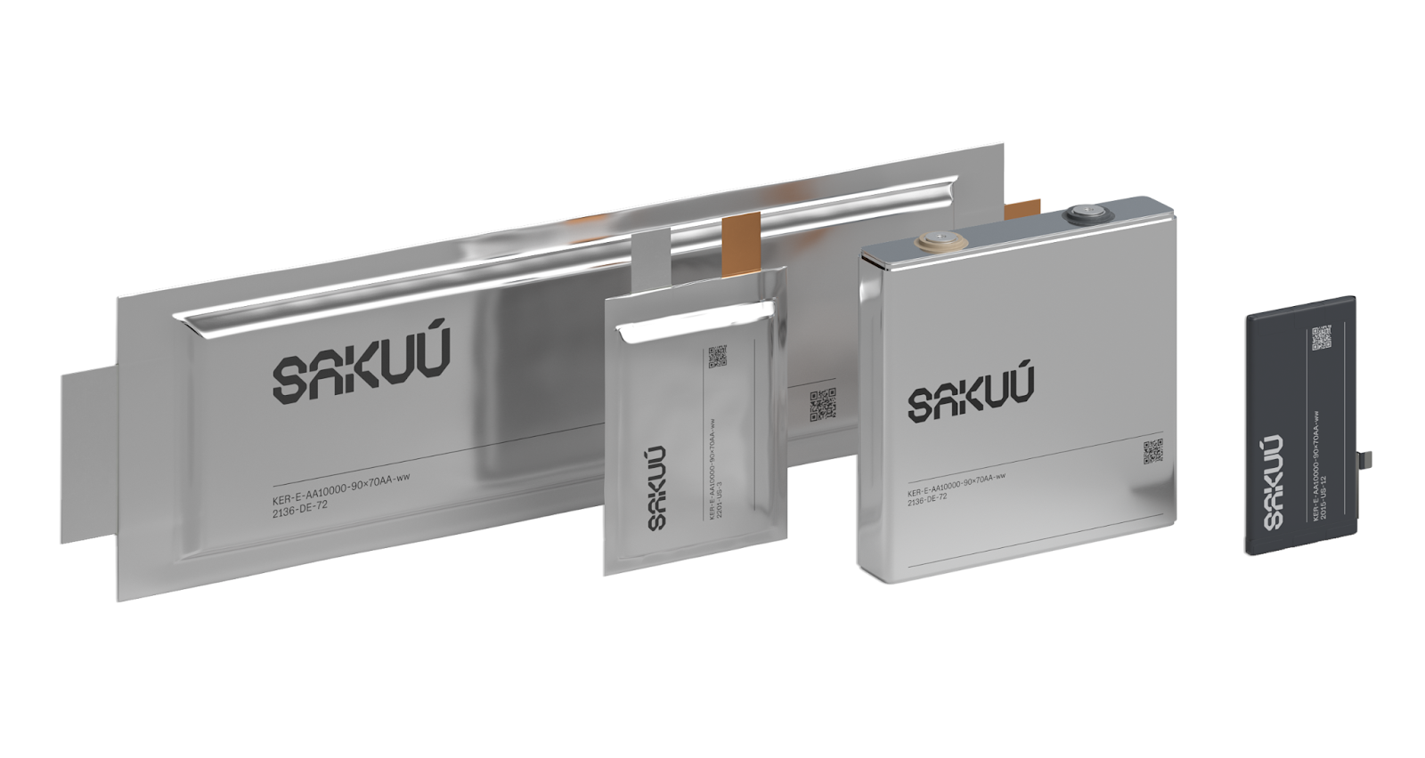 Examples of Sakuu batteries in different sizes