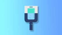 an illustration of an IV drip bag
