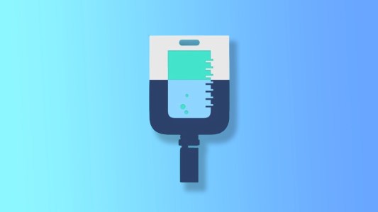 an illustration of an IV drip bag