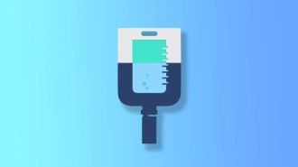 an illustration of an IV drip bag