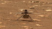 the Ingenuity helicopter on the surface of Mars