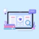 illustration of online education