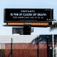 billboard saying fentanyl overdose is a leading killer