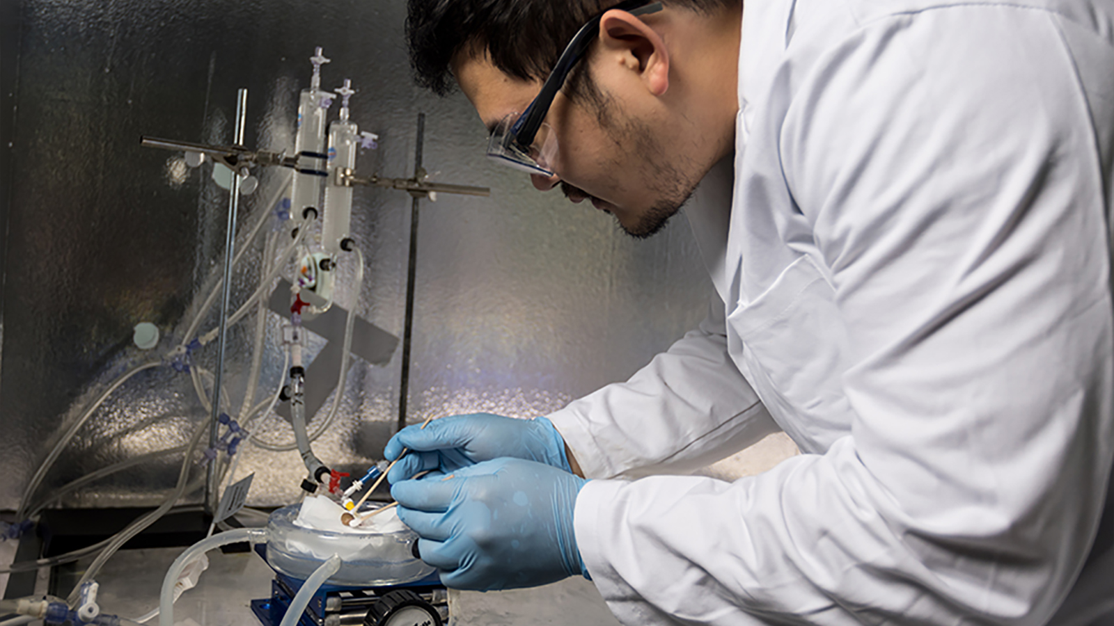 a man working in a lab.