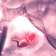 collage of an infant and DNA