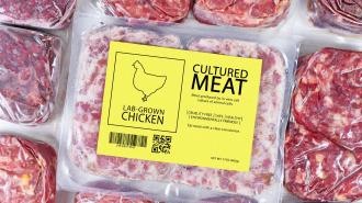 A package of meat alternatives in a plastic bag.