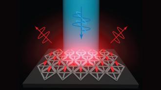 An illustration of a laser with a red light coming out of it.