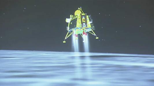 Chandrayaan-3 landing on the moon