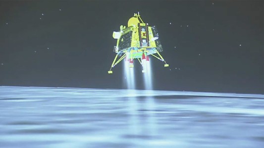 Chandrayaan-3 landing on the moon