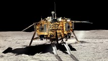 the Chang'E-4 rover on the moon