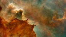 An image of a nebula in space.