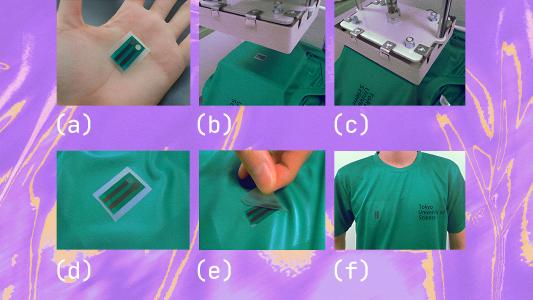 A series of wearable pictures showing how to make a t - shirt.