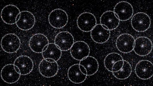An image of a cluster of stars in space.