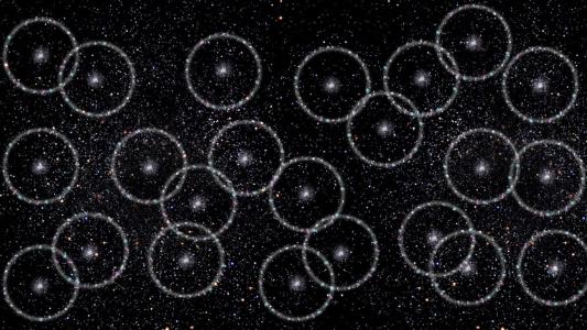 An image of a cluster of stars in space.