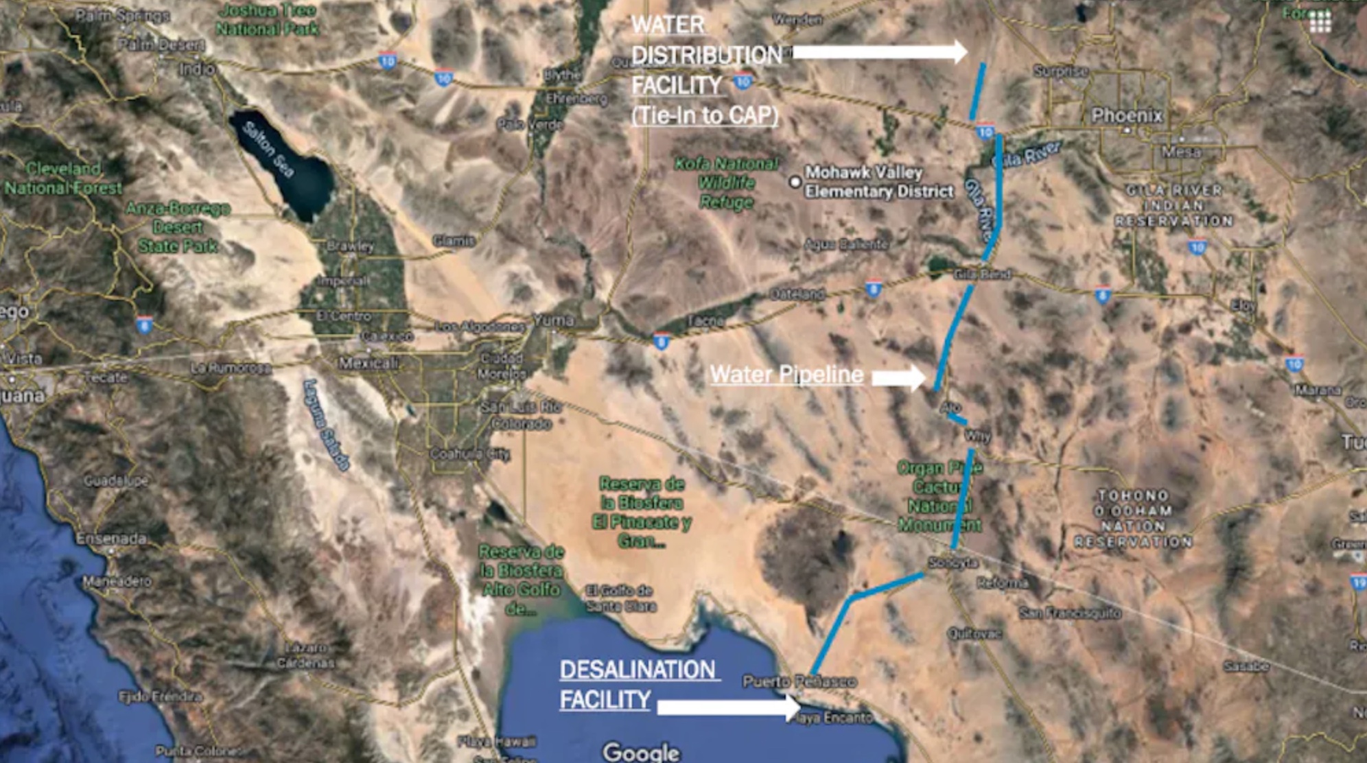 A map displaying a drought-stricken lake in California.