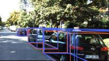 parked cars in "bounding boxes"
