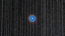 An image of a blue star in the sky.