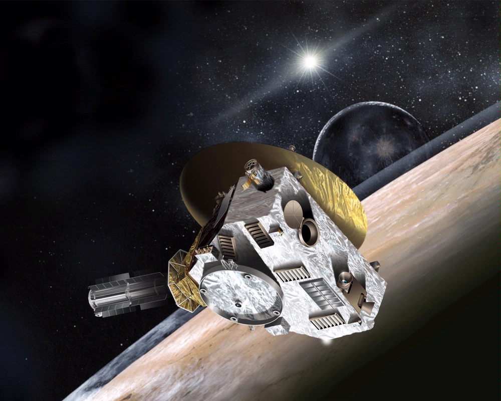 A concept image of the New Horizons spacecraft