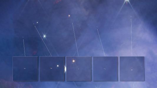images of the new astronomical objects in the Orion Nebula