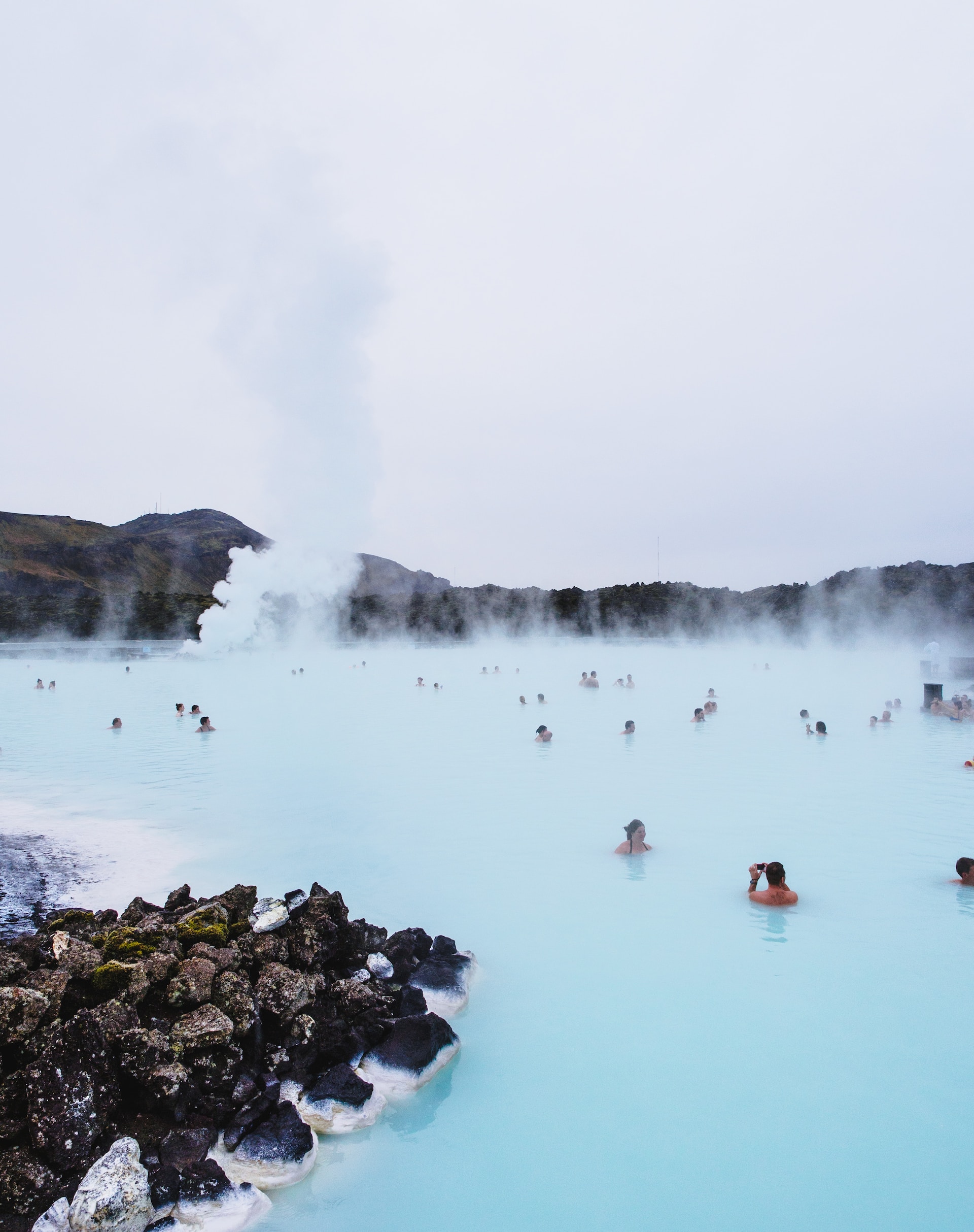 The blue lagoon in iceland.