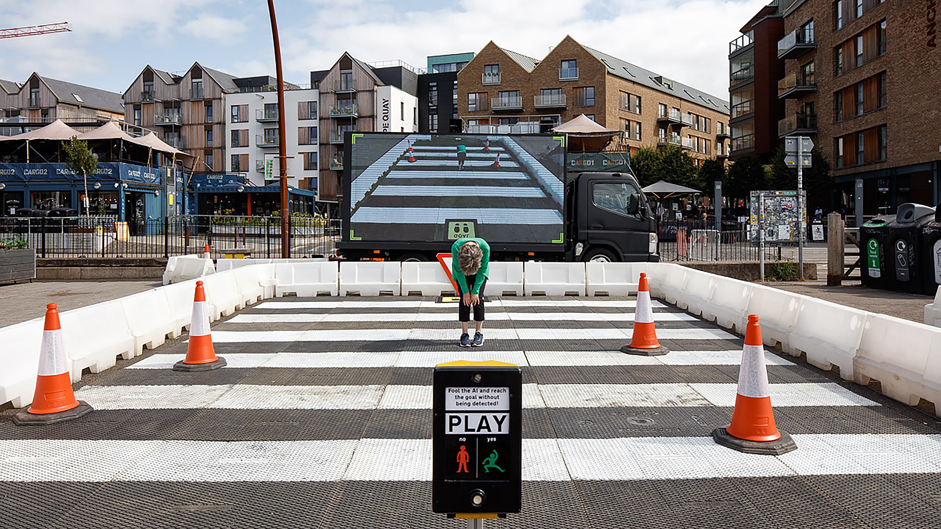 You win this street game by getting “hit” by a self-driving car