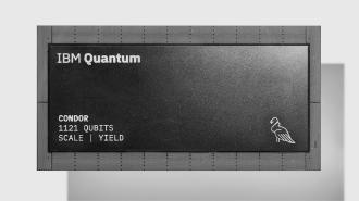 A close up of IBM's new quantum chip, Condor