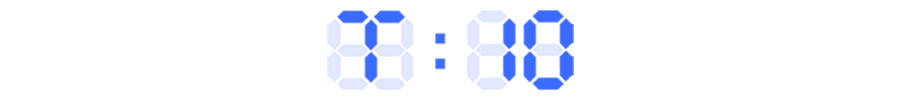 T:10 written in the style of a digital clock