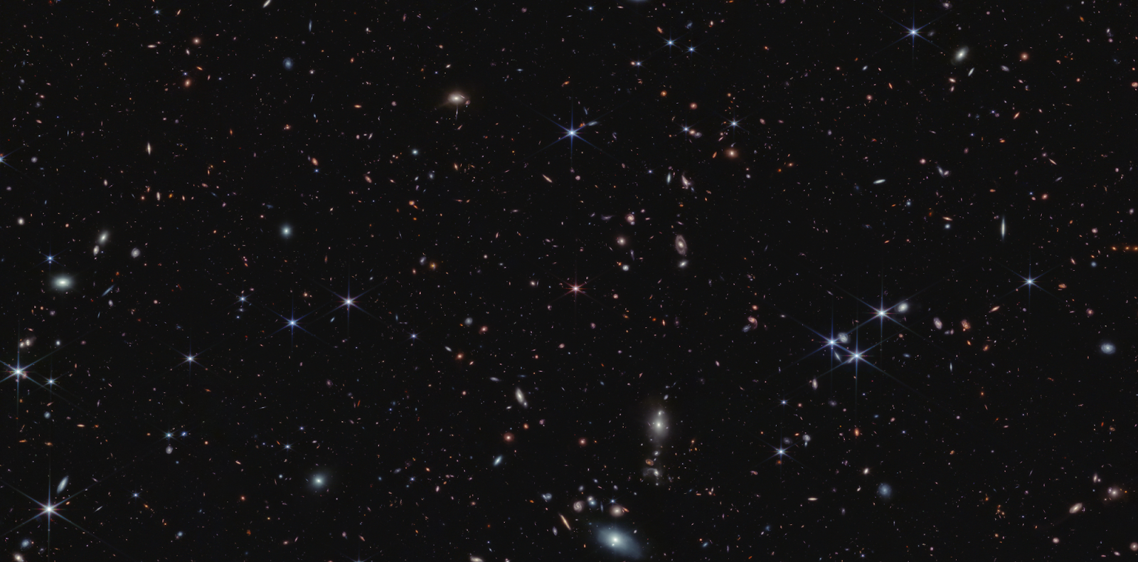 A large cluster of galaxies in the sky.