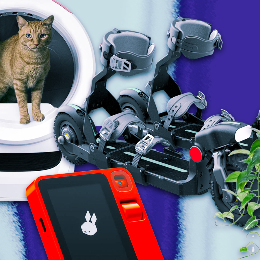 a collage of tech demonstrated at CES 2024