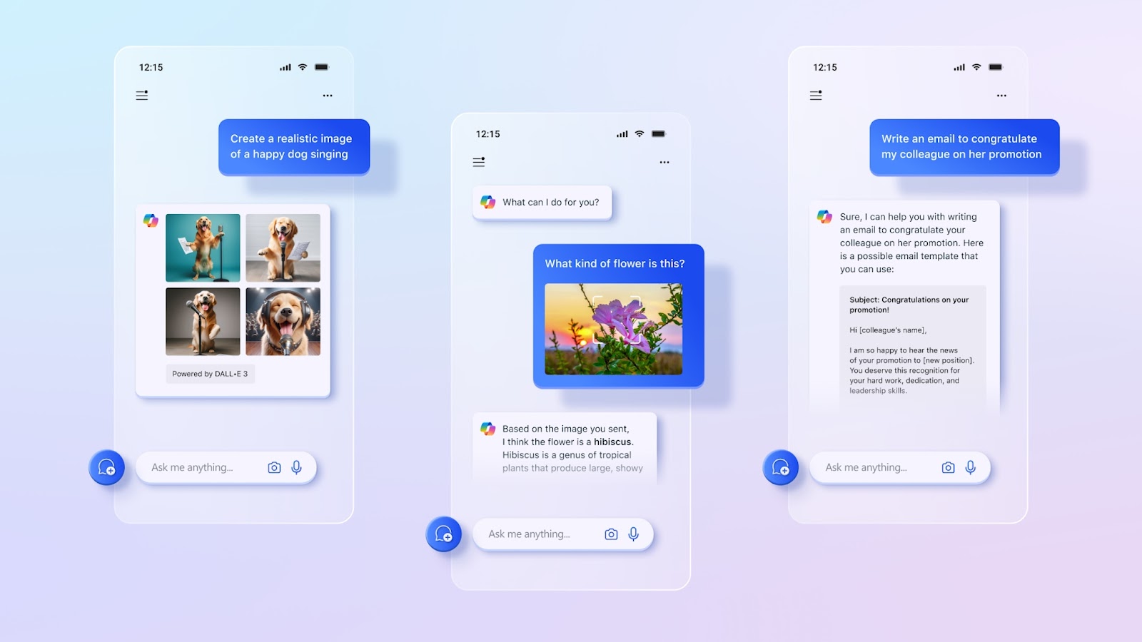 screenshots of Microsoft Copilot Pro