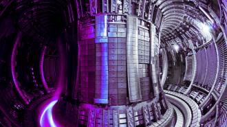 an image of the interior of the JET nuclear fusion reactor