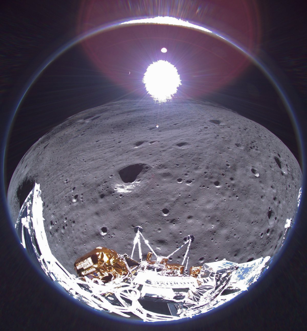 an image of the moon taken from its surface