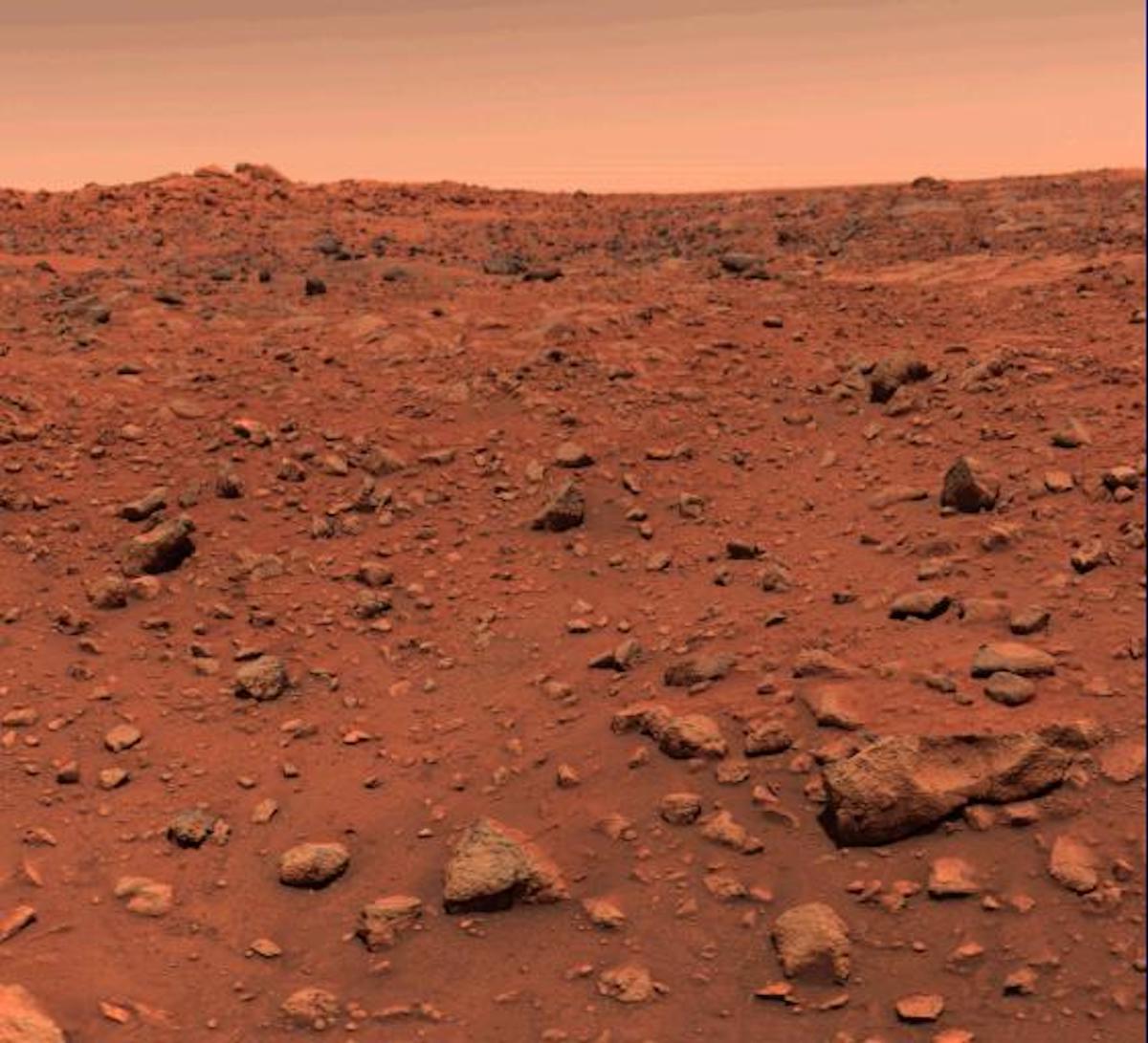an image of Mars taken from the planet's surface
